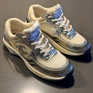 Chanel 24P Gold Metallic Sneakers EU 39